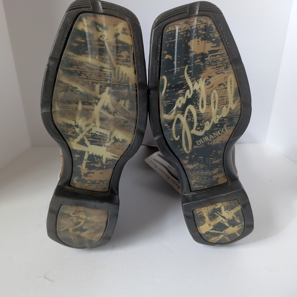 NWT Durango Lady Rebel Brown Square Toe Western Boots - Picture 5 of 8